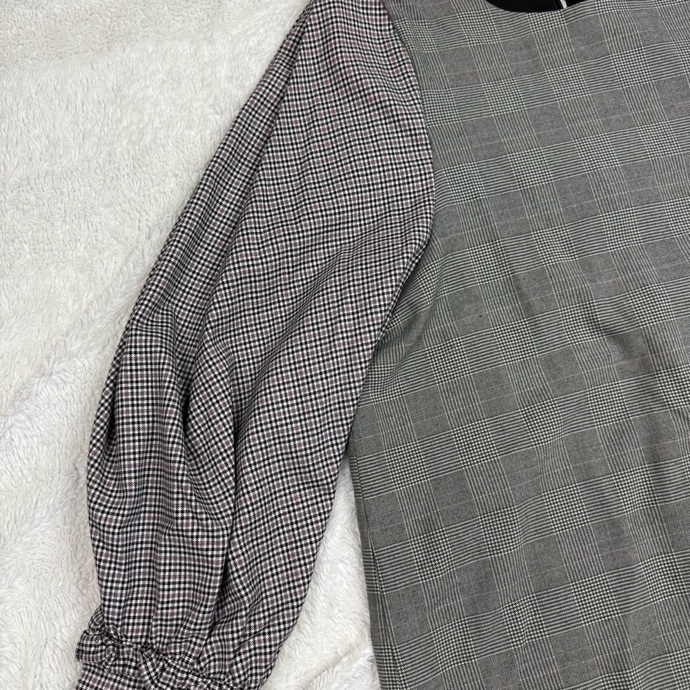 BCBGMaxAzria Ballon sleeve houndstooth dress - Picture 4 of 7